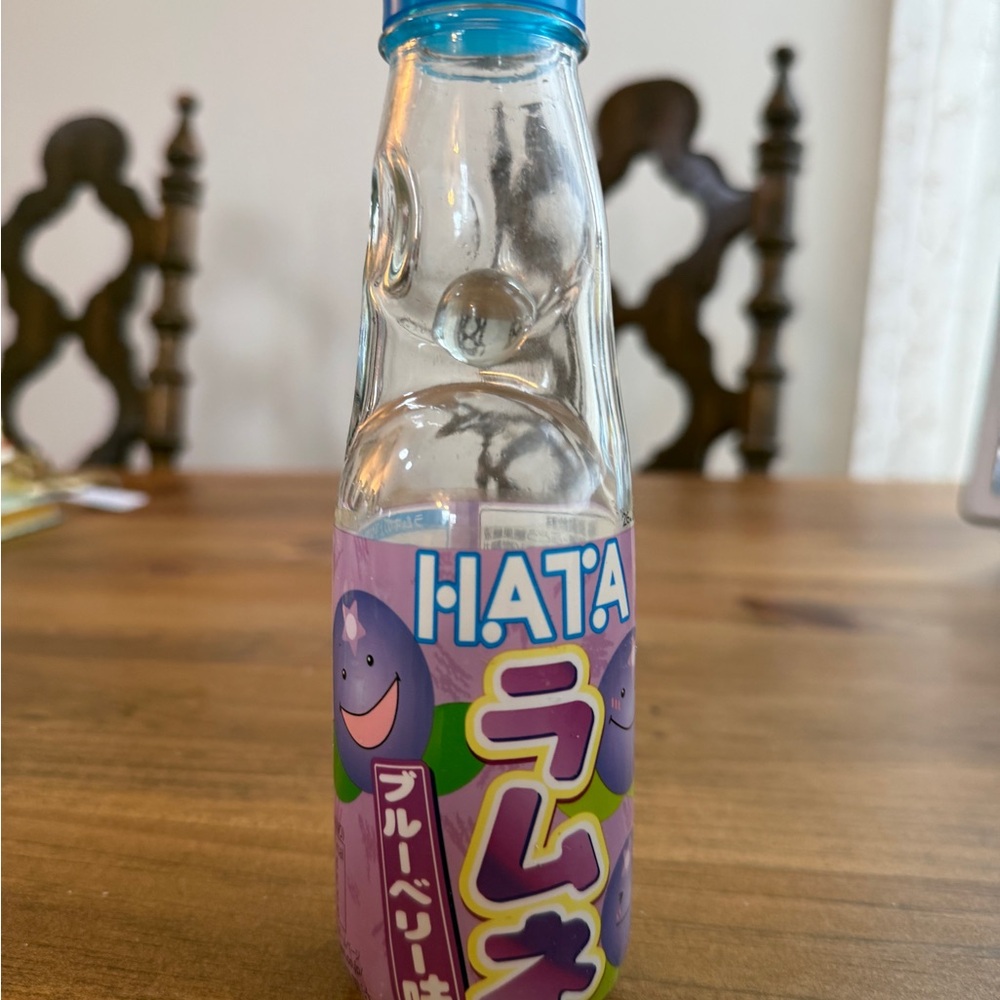 Hat-a Blueberry Ramune Soda Bottle - Purple Label